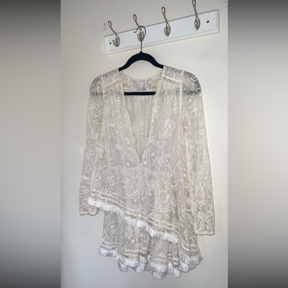 ZIMMERMAN white lace playsuit!